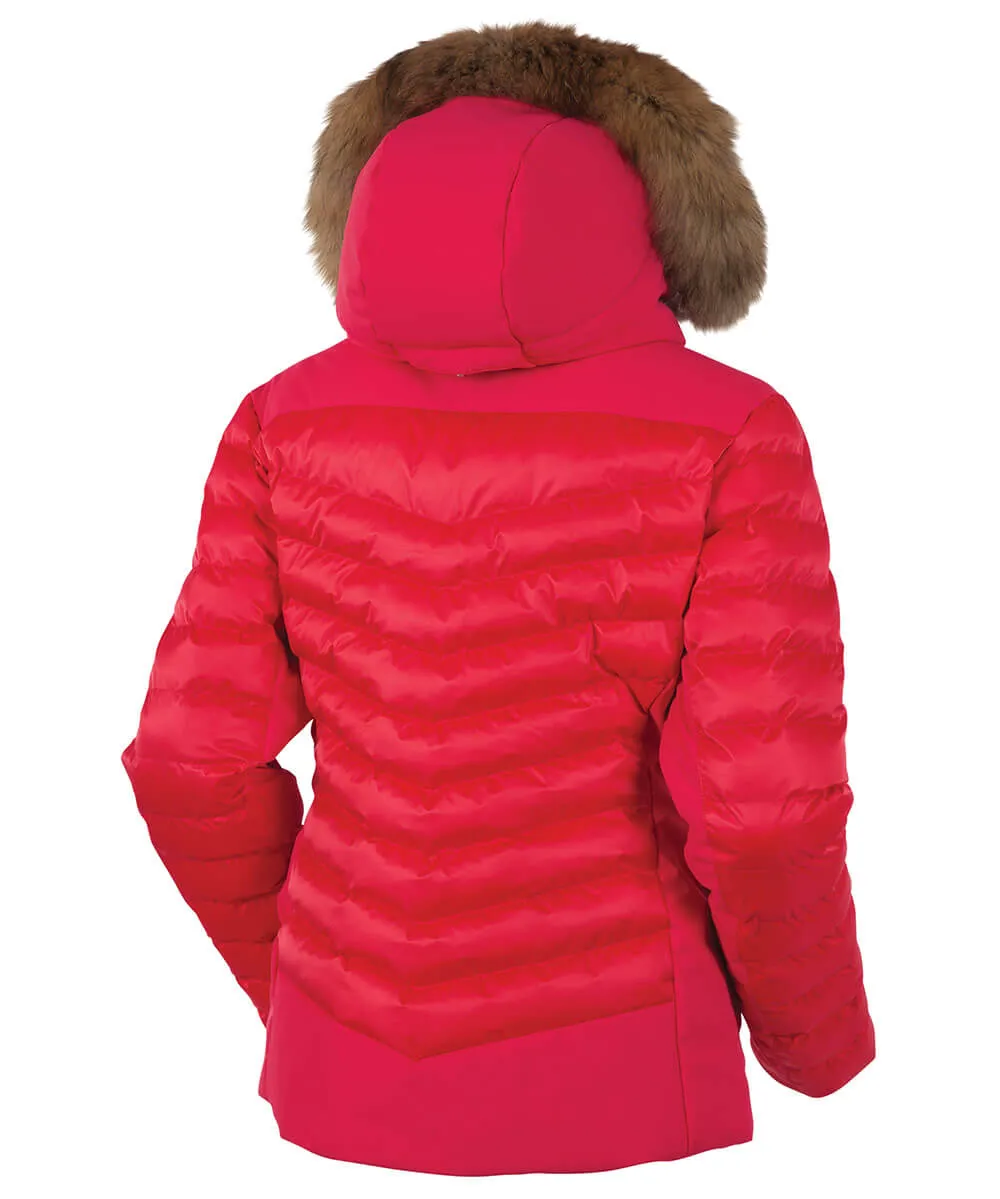 Women's Layla Waterproof Quilted Stretch Jacket With Removable Fur Ruff