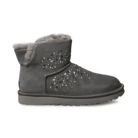 Women's UGG Classic Galaxy Bling Mini Charcoal Boots