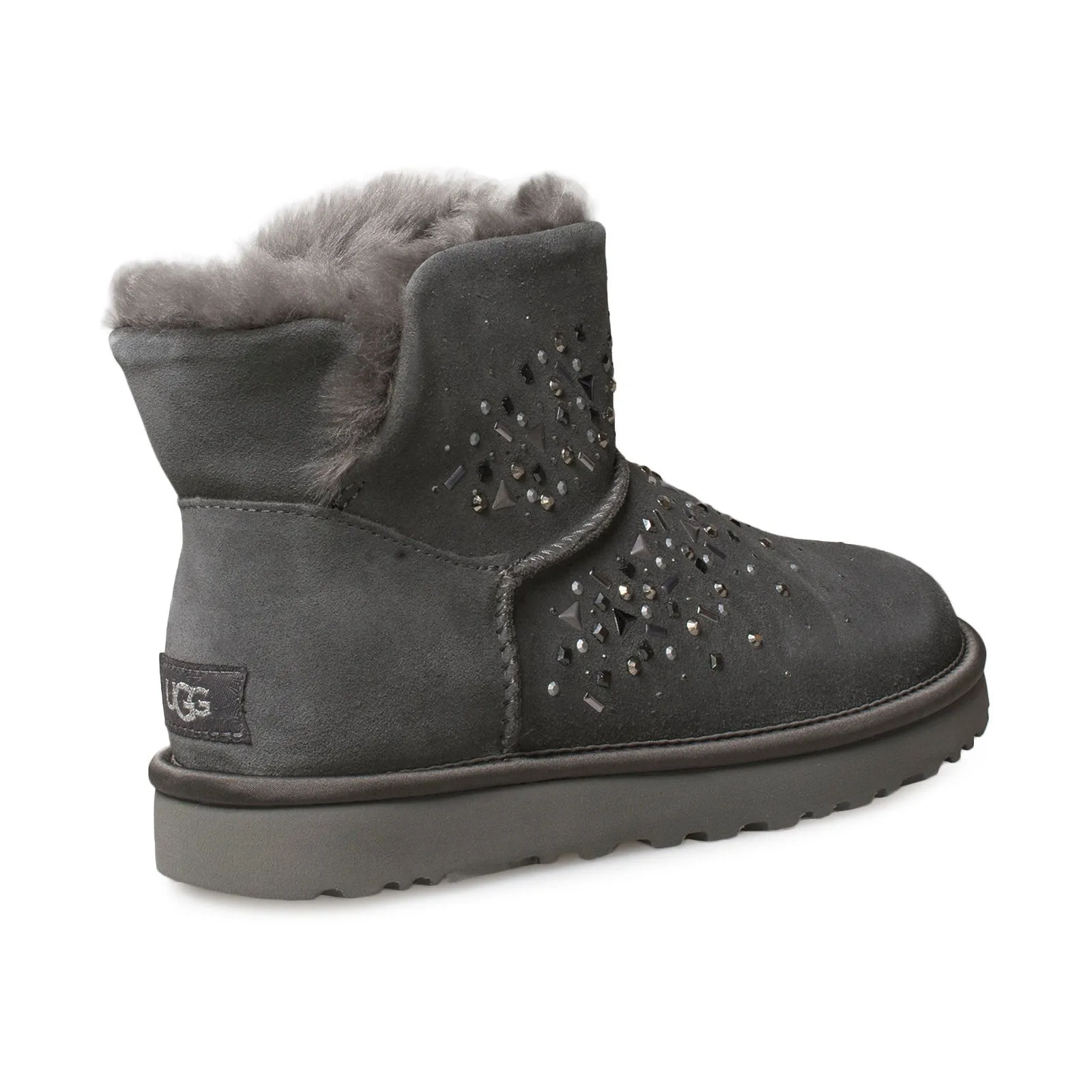 Women's UGG Classic Galaxy Bling Mini Charcoal Boots