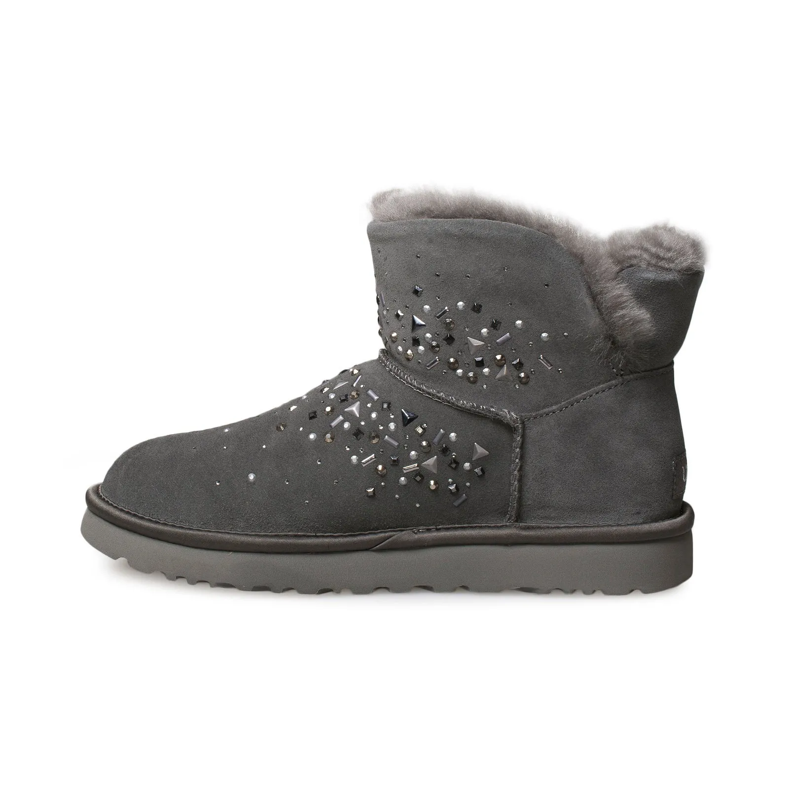 Women's UGG Classic Galaxy Bling Mini Charcoal Boots