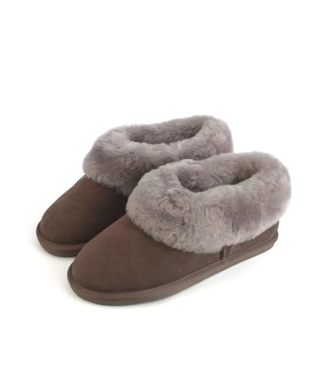 Womens/ladies elena sheepskin slipper boots truffle brown Eastern Counties Leather