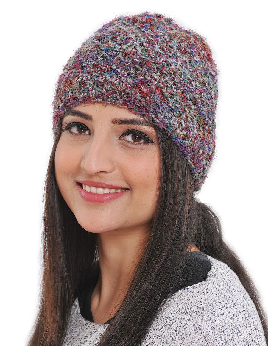 Wool Silk Blend Beanie