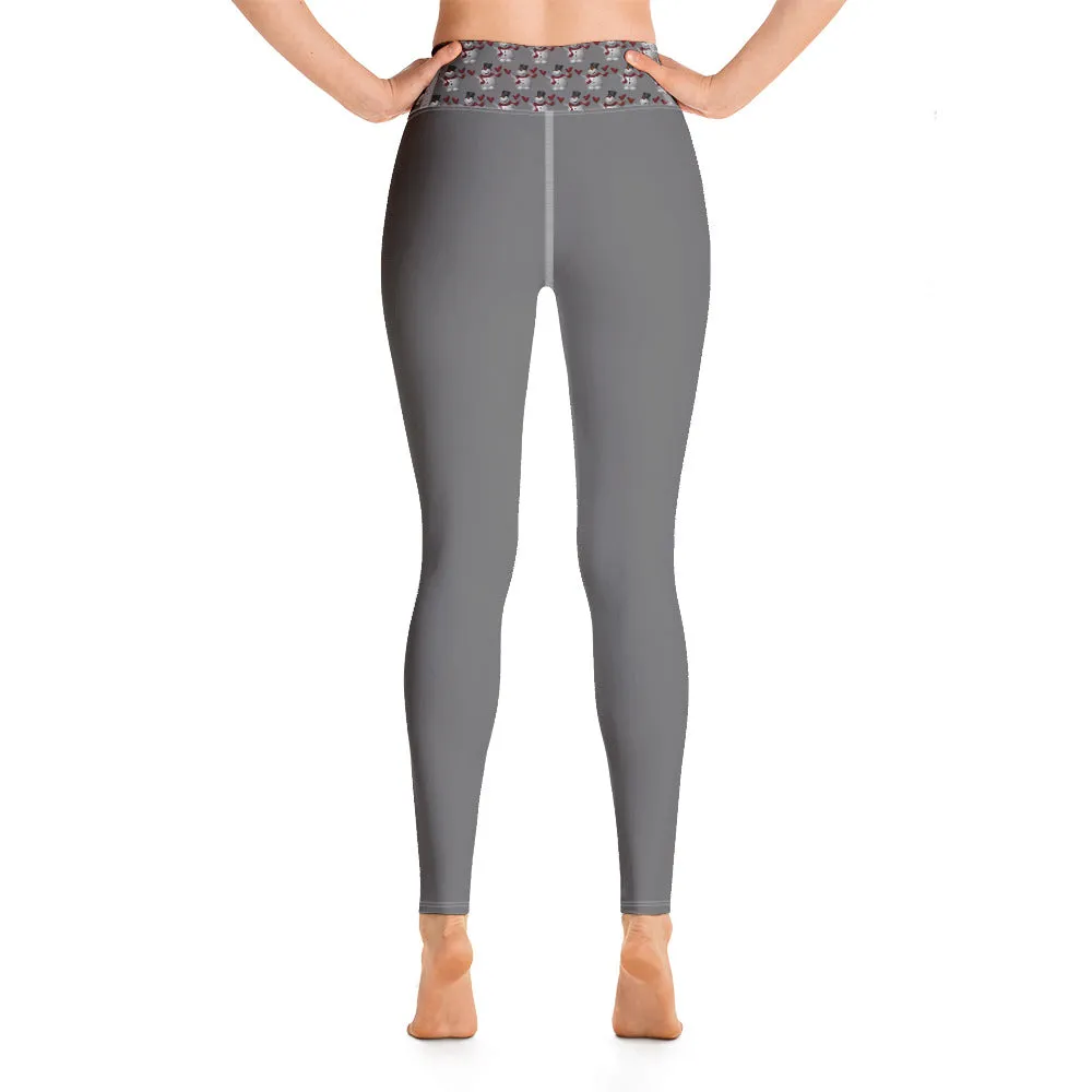 Yoga Leggings Snowman Gray