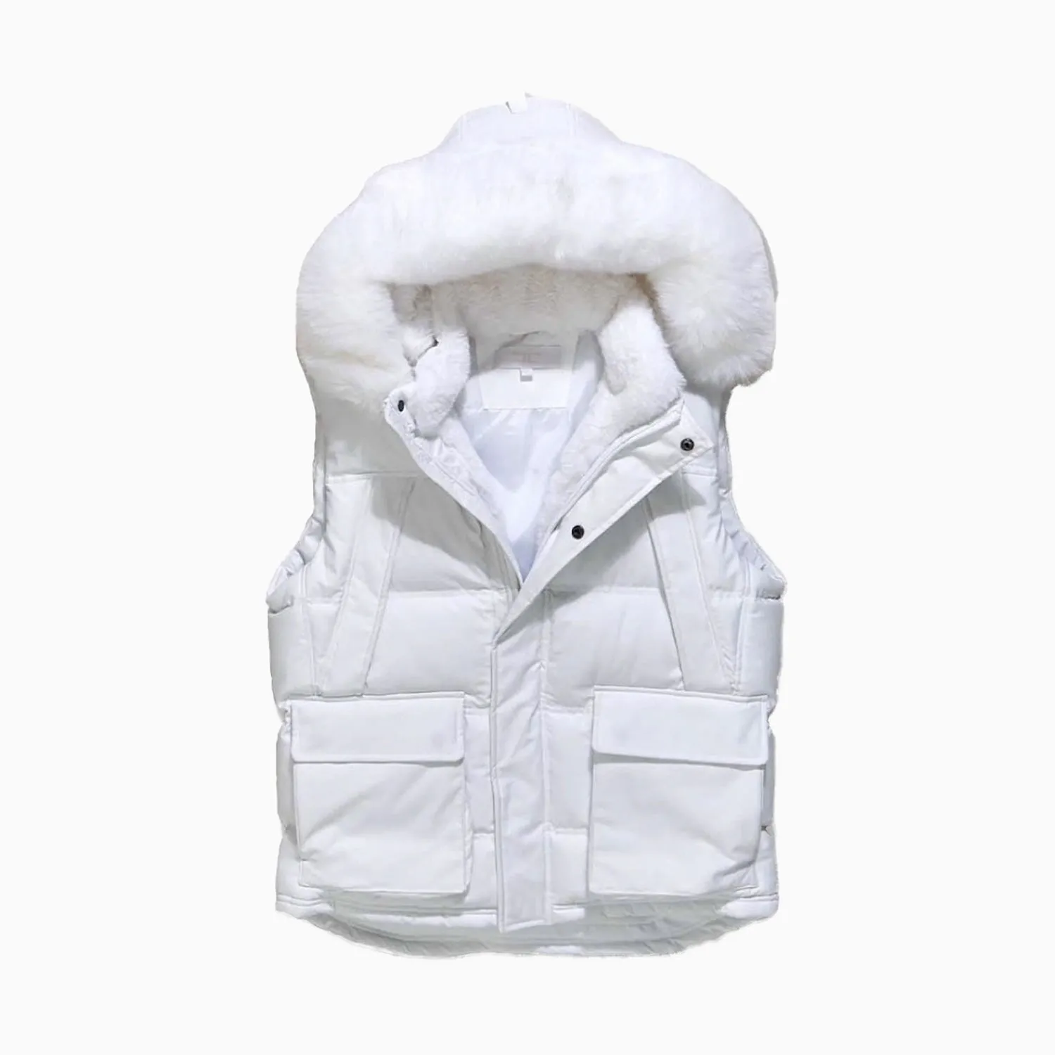 Yukon Fur Lined Hooded Puffer Vest for Men